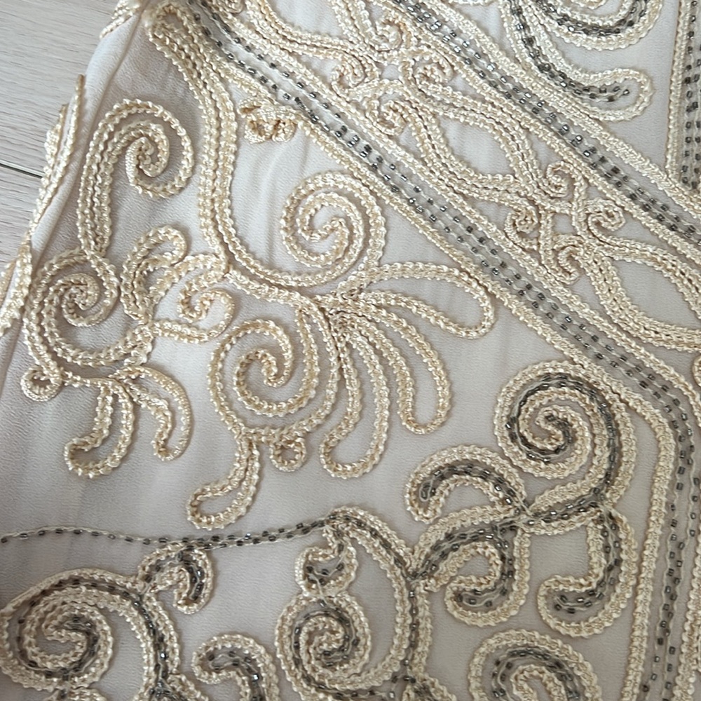 Verty Cream Embroidered Pencil Skirt - Picture 3 of 5